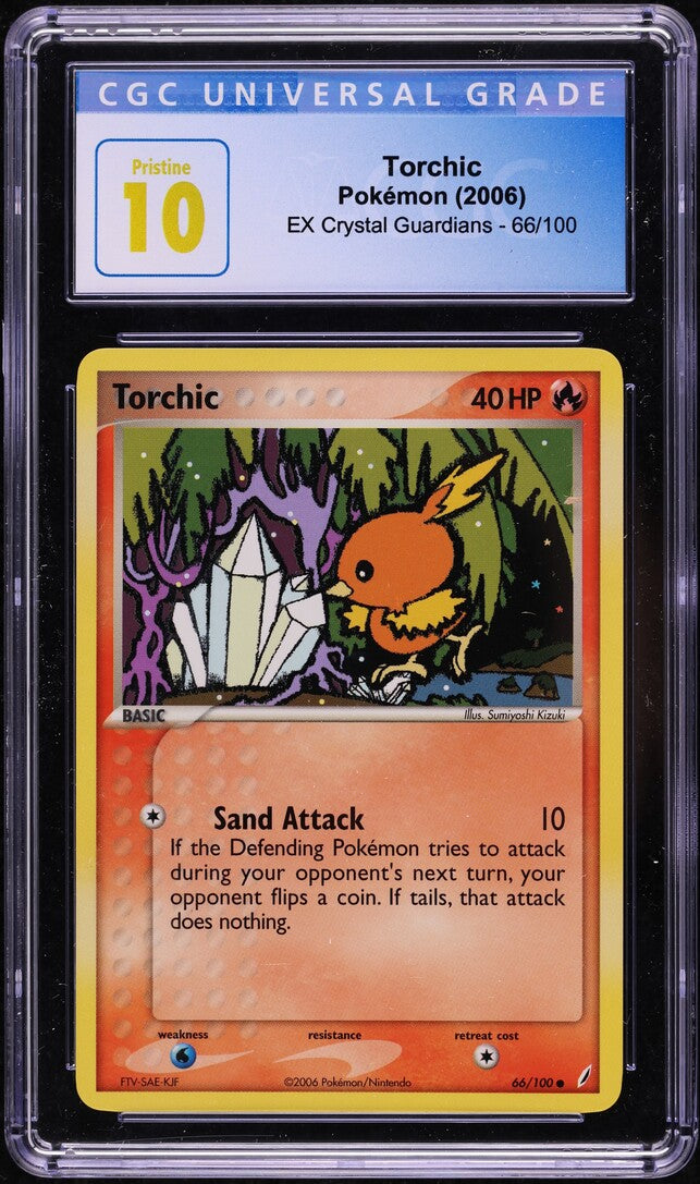 2006 POKEMON EX CRYSTAL GUARDIANS TORCHIC #66 CGC 10 PRISTINE *POP 1*