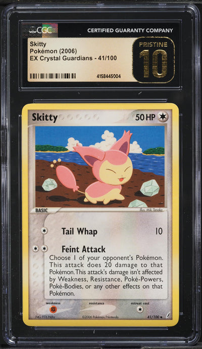 2006 POKEMON EX CRYSTAL GUARDIANS SKITTY #41 CGC 10 PRISTINE