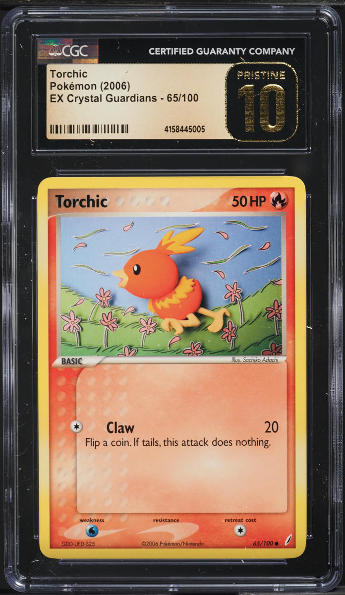 2006 POKEMON EX CRYSTAL GUARDIANS TORCHIC #65 CGC 10 PRISTINE