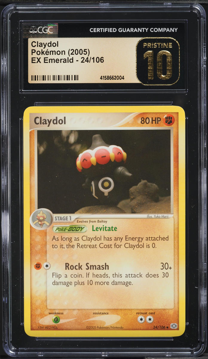 2005 POKEMON EX EMERALD CLAYDOL #24 CGC 10 PRISTINE