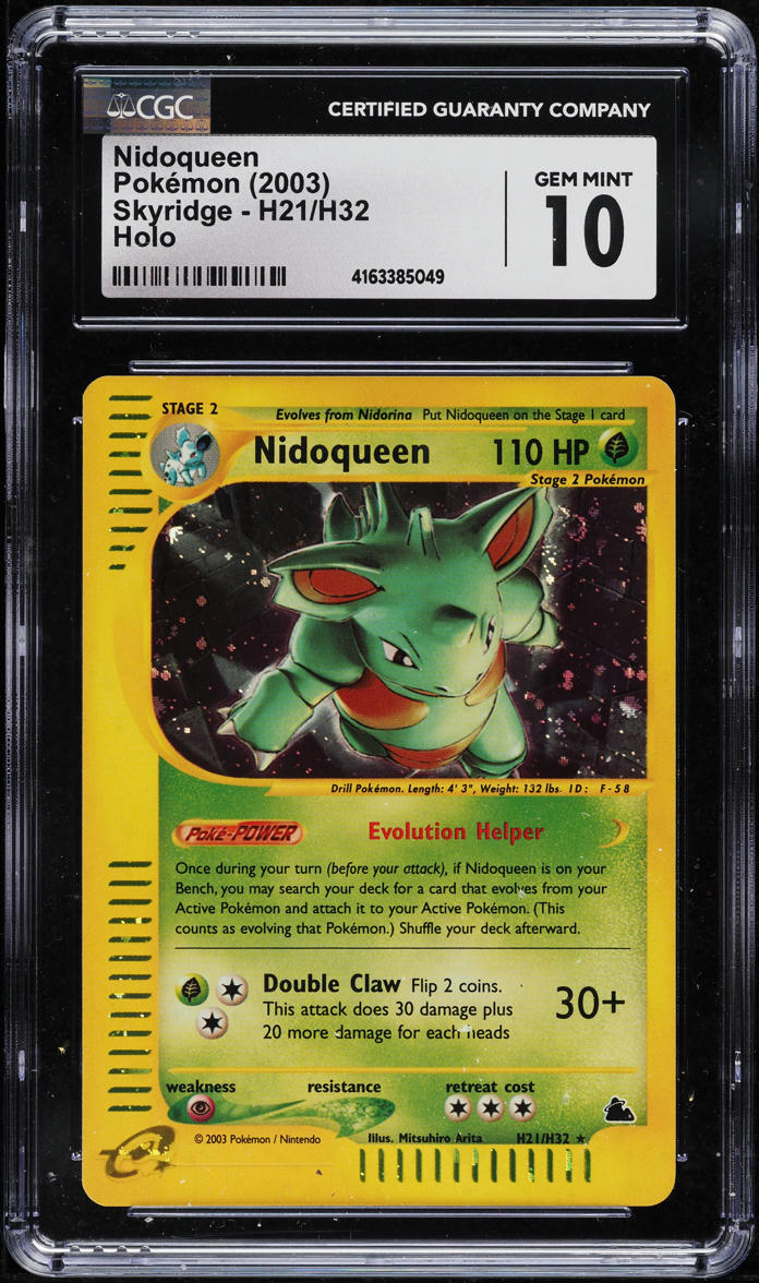 2003 POKEMON SKYRIDGE HOLO NIDOQUEEN #H21 CGC 10 GEM MINT