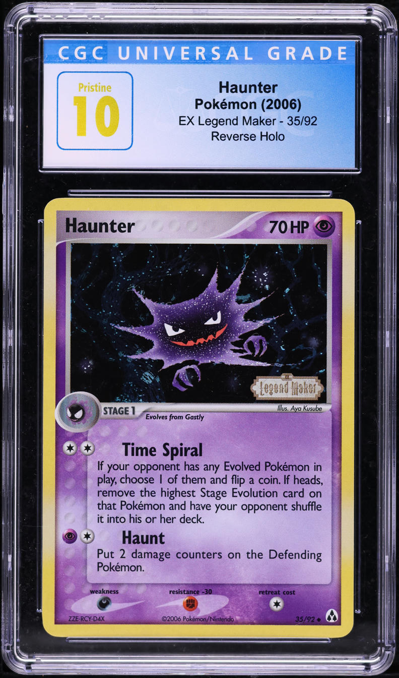 2006 POKEMON EX LEGEND MAKER REVERSE HOLO HAUNTER #35 CGC 10 PRISTINE