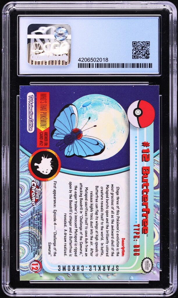 2000 POKEMON TOPPS CHROME SERIES 1 SPARKLE BUTTERFREE #12 CGC 10 PRISTINE