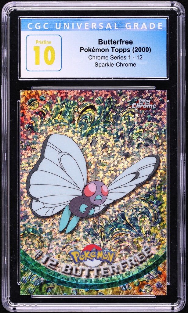 2000 POKEMON TOPPS CHROME SERIES 1 SPARKLE BUTTERFREE #12 CGC 10 PRISTINE