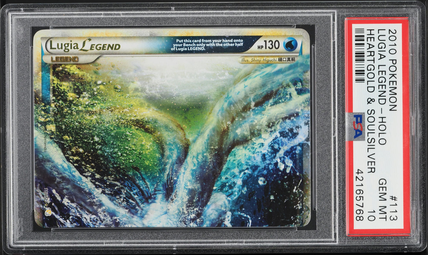 2010 POKEMON HEARTGOLD & SOULSILVER HOLO LUGIA LEGEND #113 PSA 10 GEM MINT