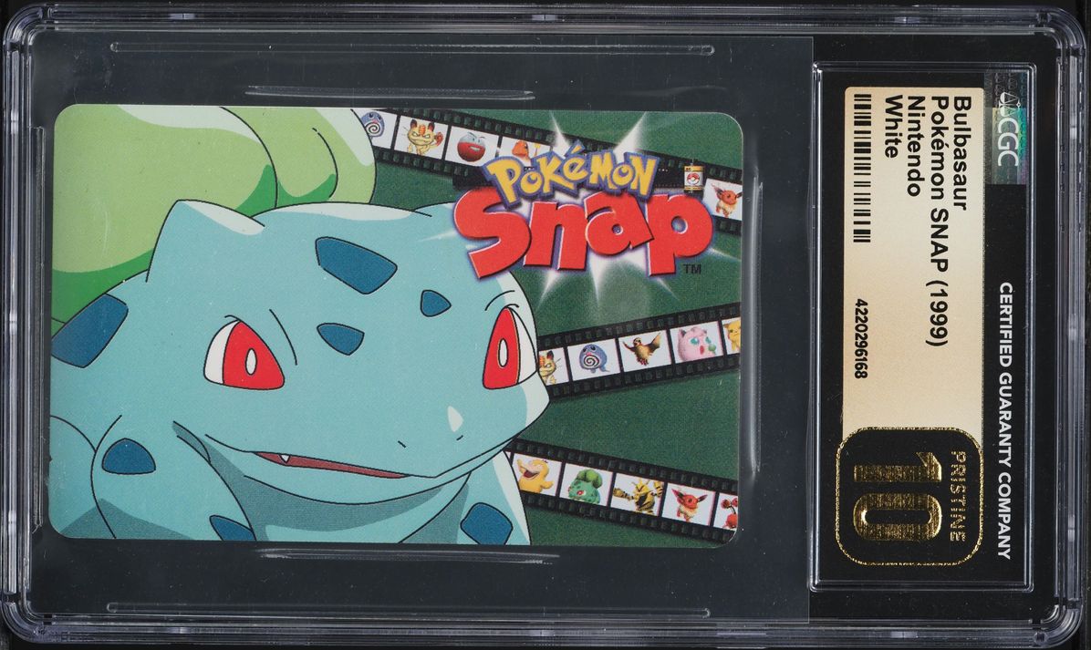 1999 NINTENDO POKEMON SNAP WHITE BULBASAUR CGC 10 PRISTINE