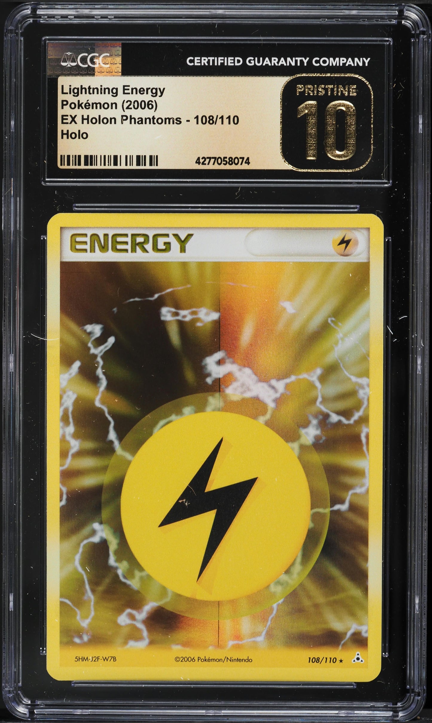 2006 POKEMON EX HOLON PHANTOMS HOLO LIGHTNING ENERGY #108 CGC 10 PRISTINE