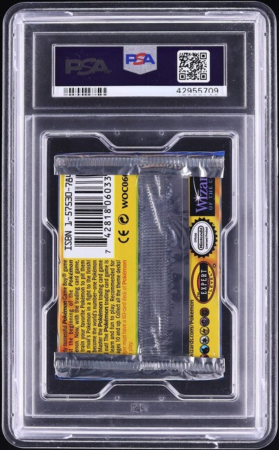 1999 POKEMON BASE SET TRIANGLE ERROR CHARIZARD BOOSTER PACK PSA 10
