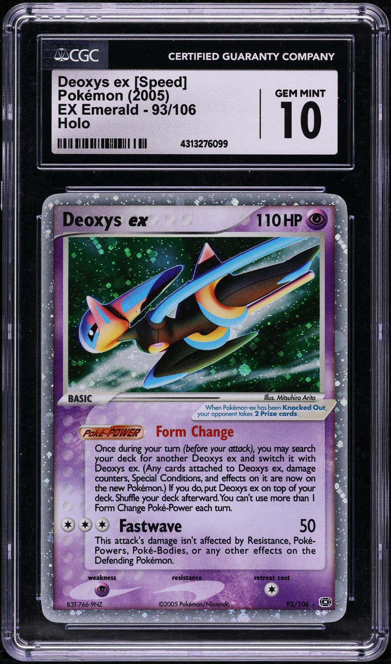 2005 POKEMON EX EMERALD HOLO DEOXYS EX #93 CGC 10 GEM MINT