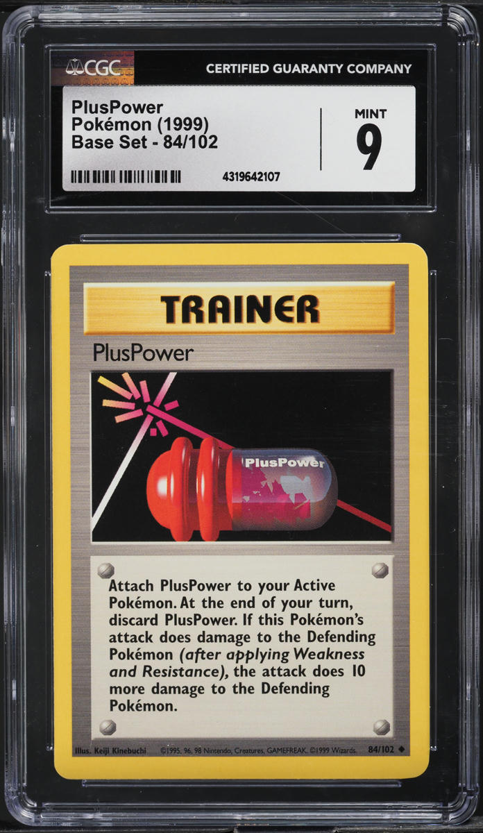 1999 POKEMON BASE SET PLUSPOWER #84 CGC 9 MINT