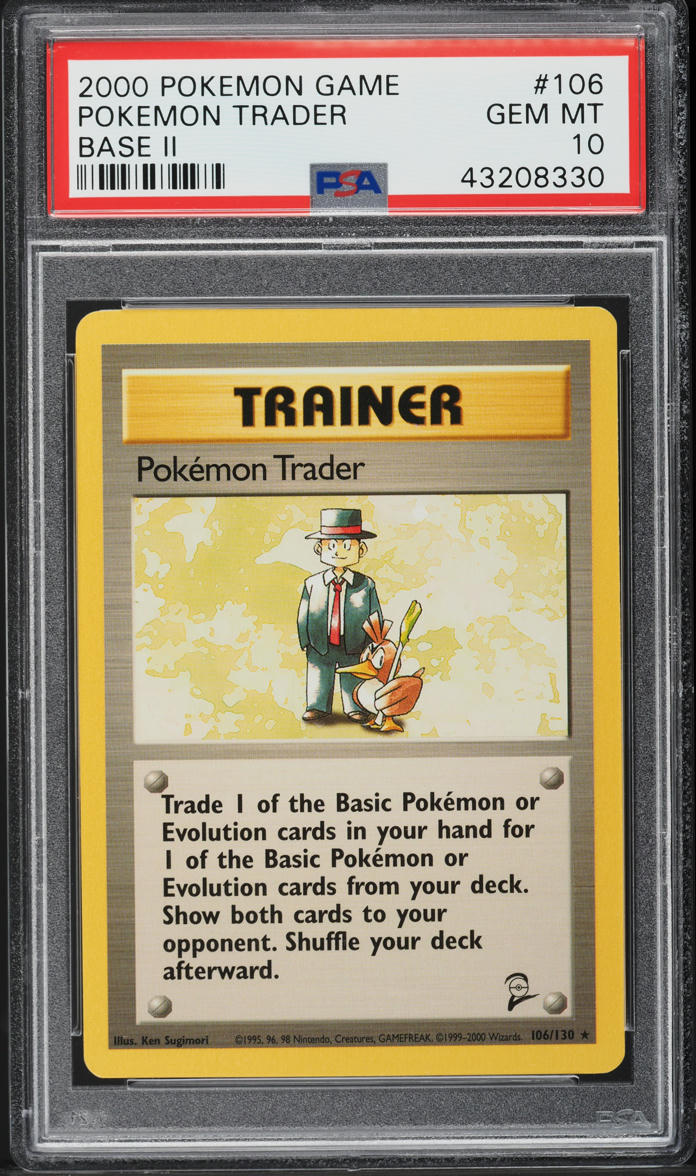 2000 POKEMON BASE SET 2 POKEMON TRADER #106 PSA 10 GEM MINT