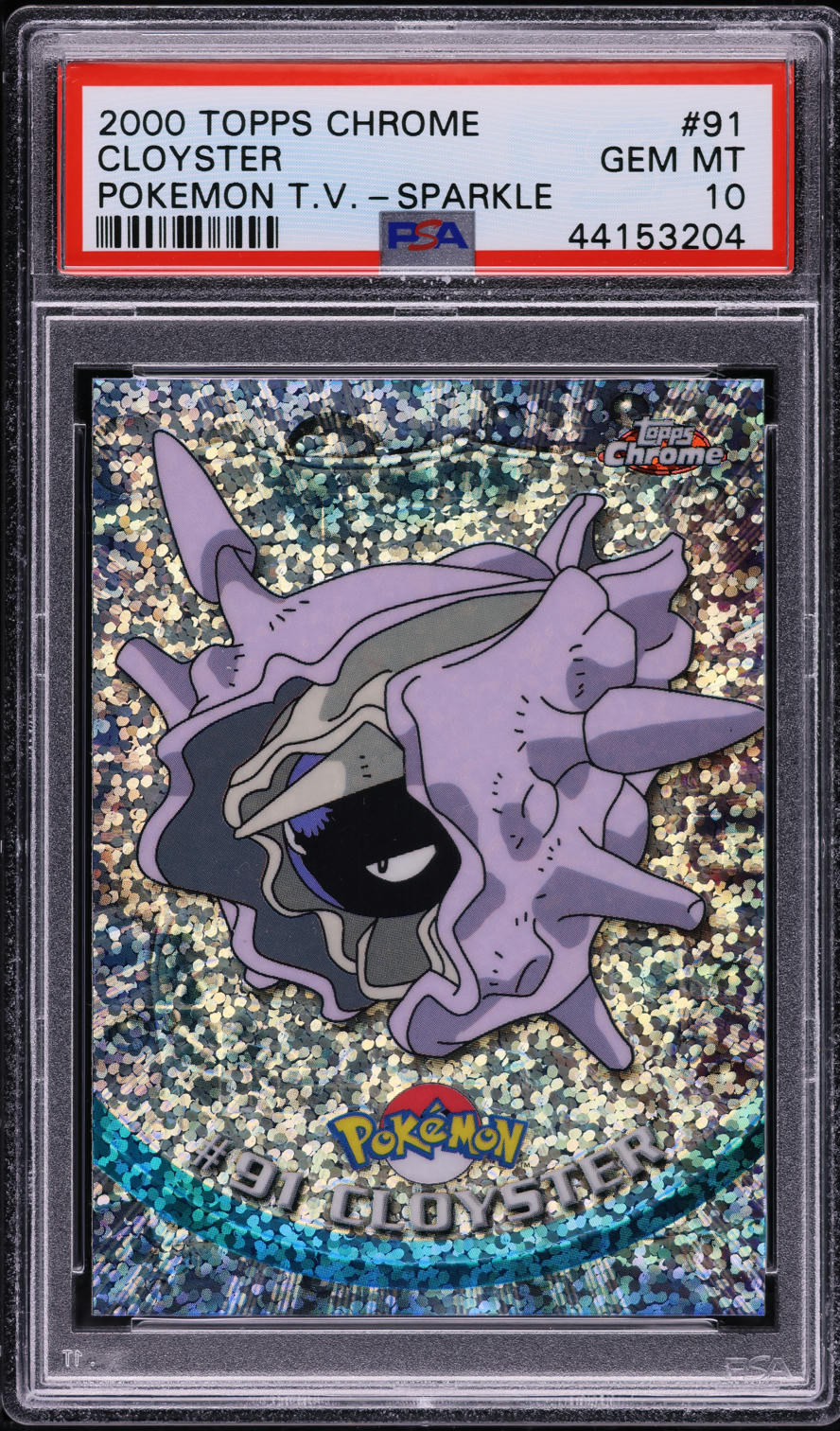 2000 TOPPS CHROME POKEMON SERIES 1 SPARKLE CLOYSTER #91 PSA 10 GEM MINT