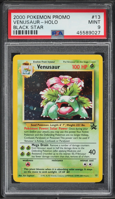 2000 POKEMON BLACK STAR PROMO HOLO VENUSAUR #13 PSA 9 MINT