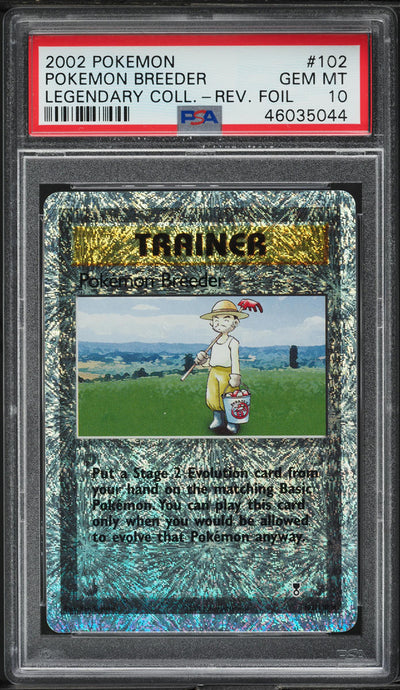 2002 POKEMON LEGENDARY COLLECTION REVERSE HOLO POKEMON BREEDER #102 PSA 10 GEM