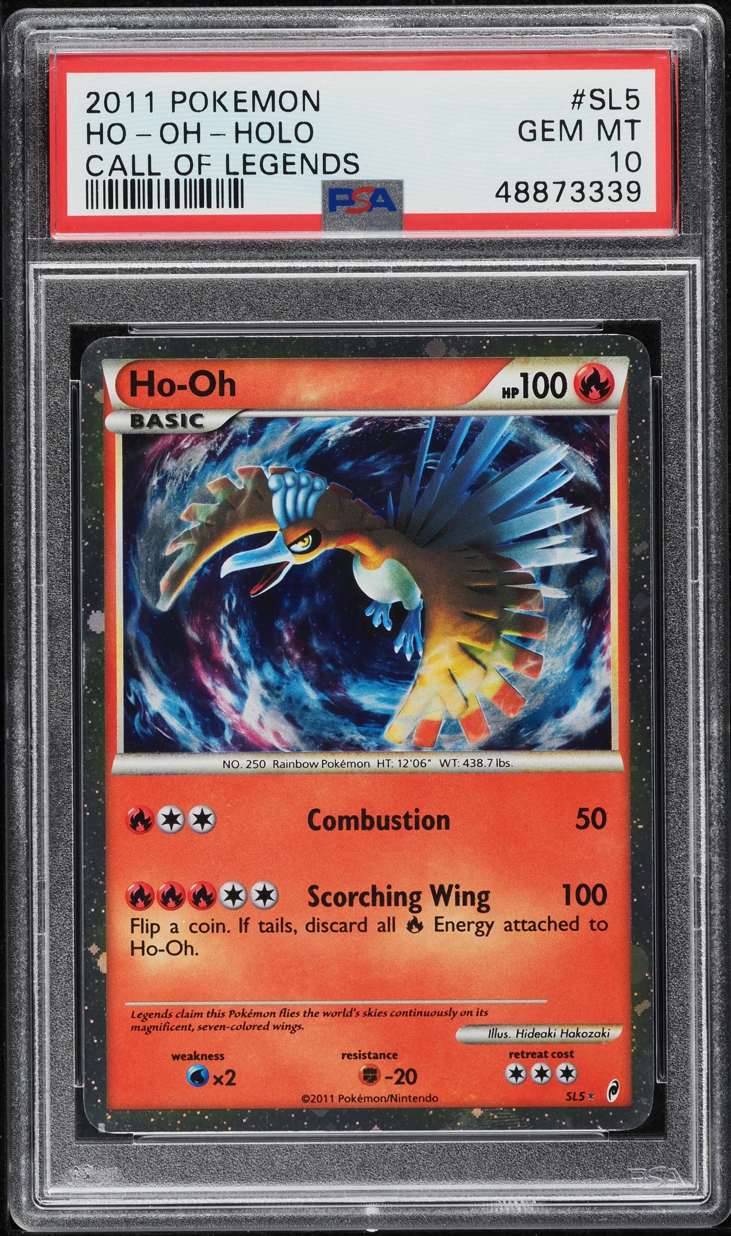 2012 POKEMON CALL OF LEGENDS SHINY HO-OH #SL5 PSA 10 GEM MINT