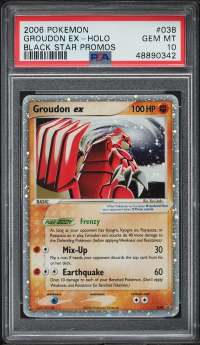 2006 POKEMON EX BLACK STAR PROMO HOLO GROUDON EX #38 PSA 10 GEM MINT