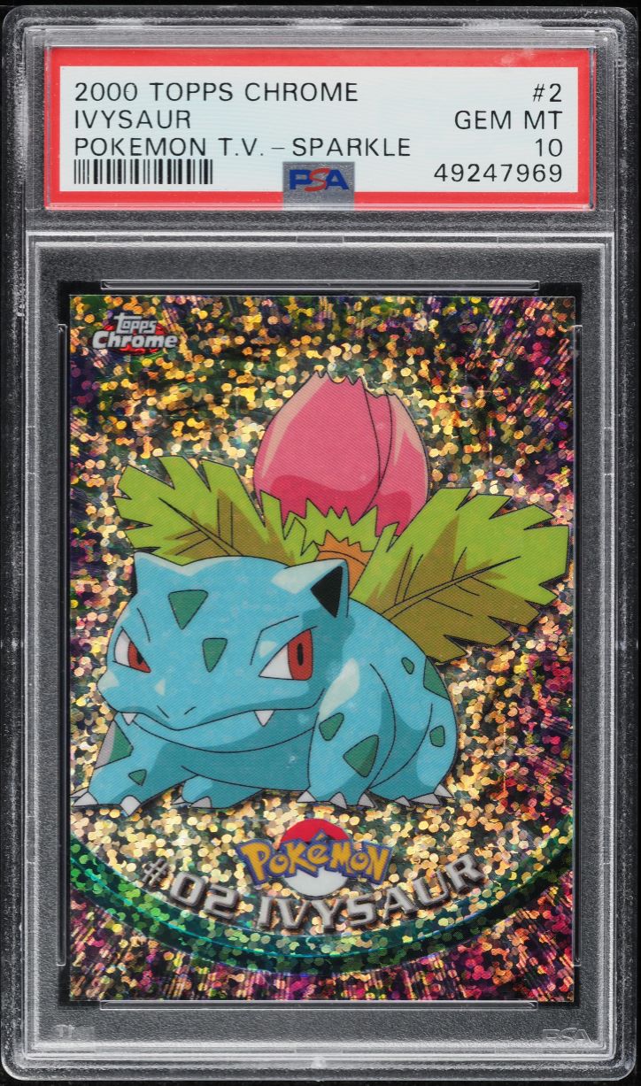 2000 POKEMON TOPPS CHROME SERIES 1 SPARKLE IVYSAUR #2 PSA 10 GEM MINT