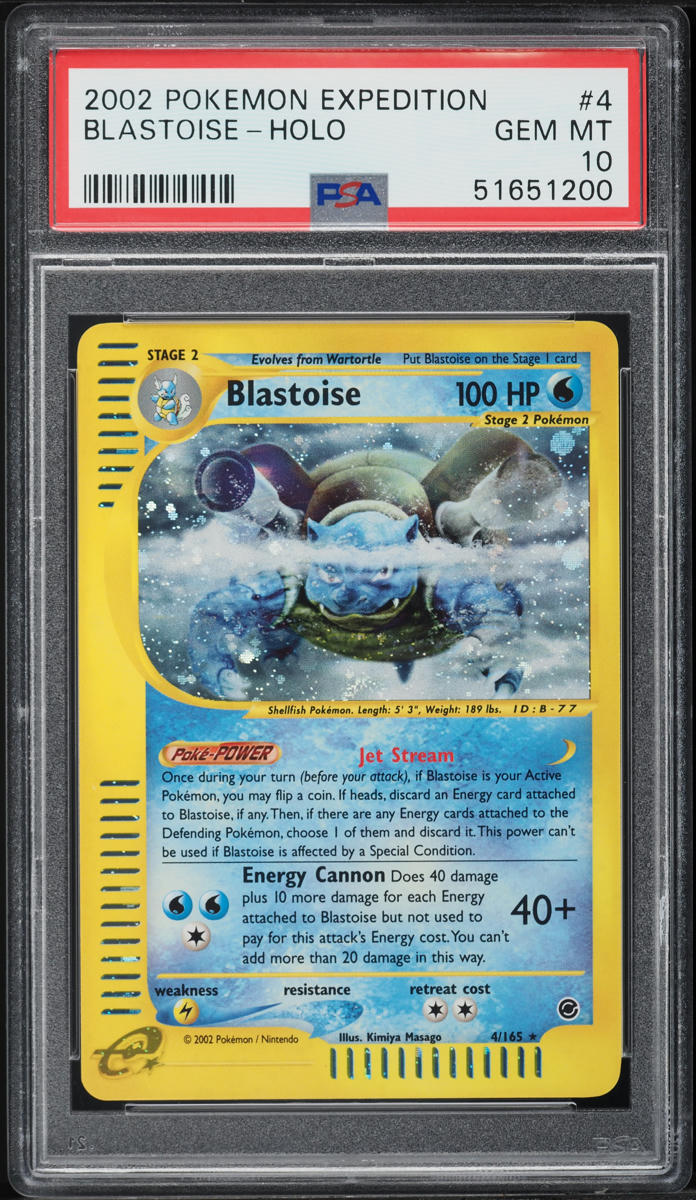 2002 POKEMON EXPEDITION HOLO BLASTOISE #4 PSA 10 GEM MINT