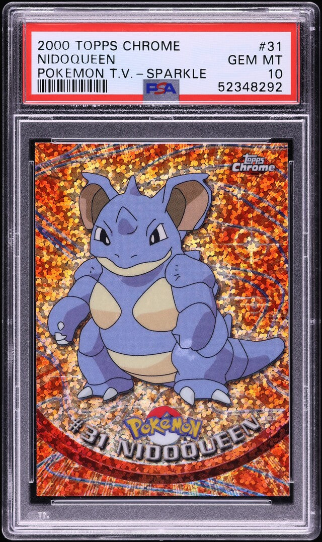 2000 TOPPS CHROME POKEMON SERIES 1 SPARKLE NIDOQUEEN #31 PSA 10 GEM MINT