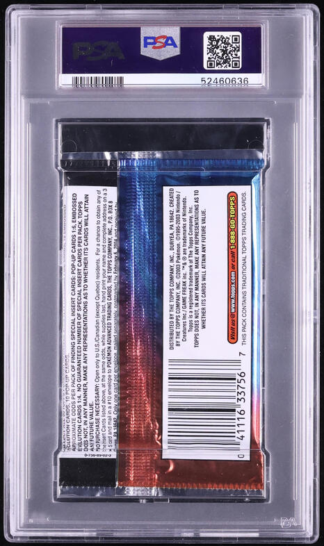 2003 TOPPS POKEMON ADVANCED TREECKO BOOSTER PACK PSA 10 lowpopping 2003 TOPPS POKEMON ADVANCED TREECKO BOOSTER PACK PSA 10 lowpopping