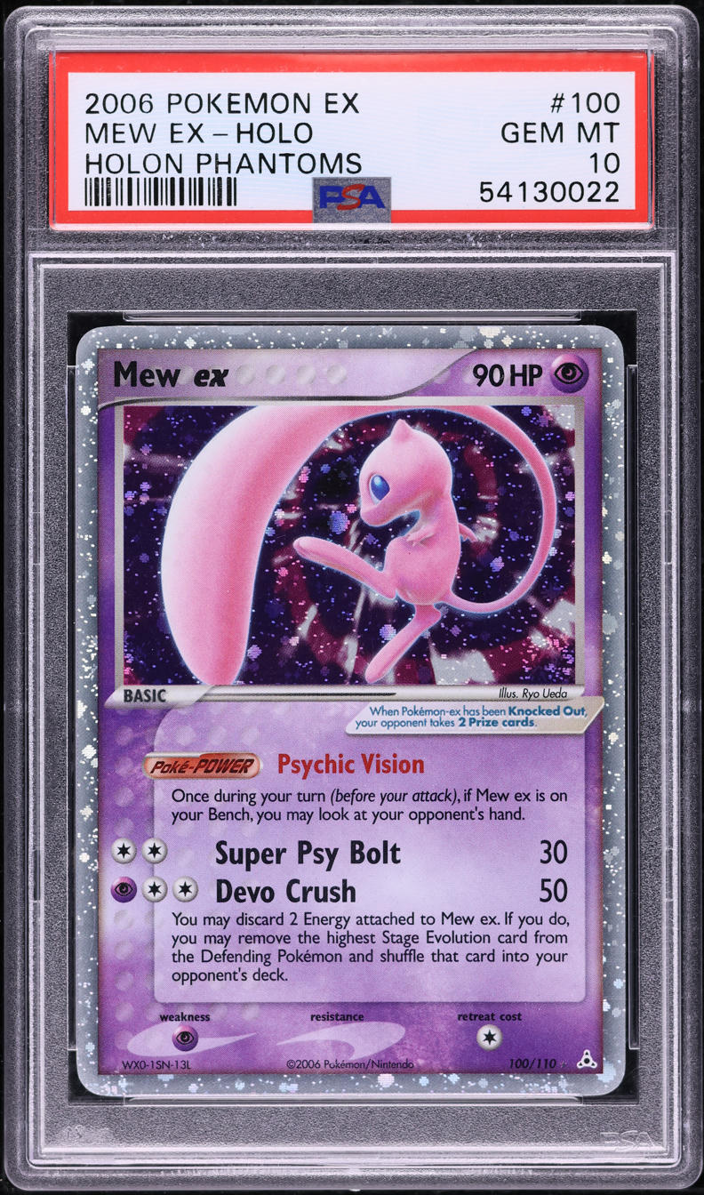2006 POKEMON EX HOLON PHANTOMS HOLO MEW EX #100 PSA 10 GEM MINT