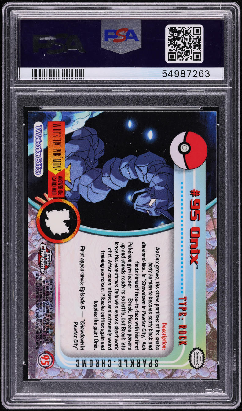 crystal onix pokemon card 2000 TOPPS CHROME POKEMON SERIES 2 SPARKLE ONIX #95 PSA 10 GEM MINT –  lowpopping