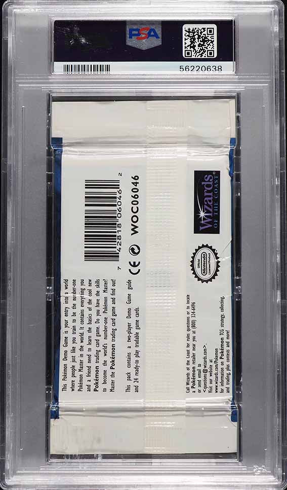 1998 POKEMON DEMO GAME PLASTIC PACK PSA 9 MINT 1998 POKEMON DEMO GAME PLASTIC PACK PSA 9 MINT