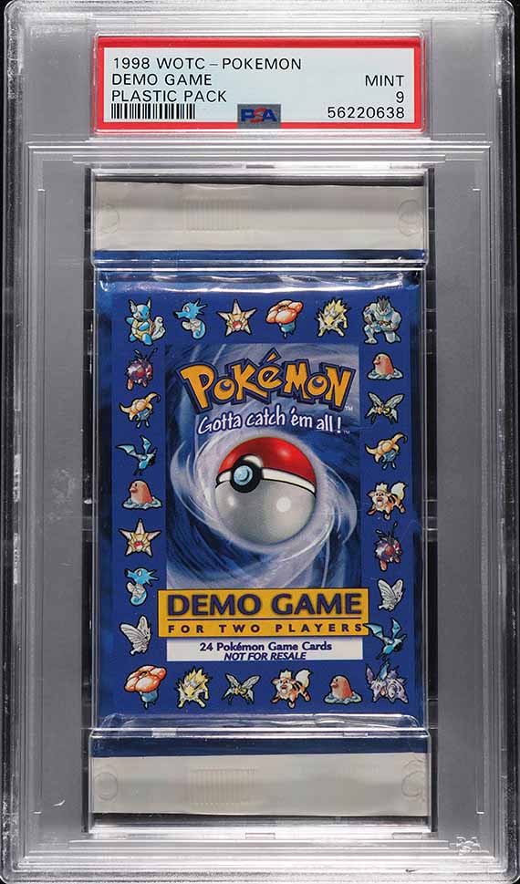 1998 POKEMON DEMO GAME PLASTIC PACK PSA 9 MINT