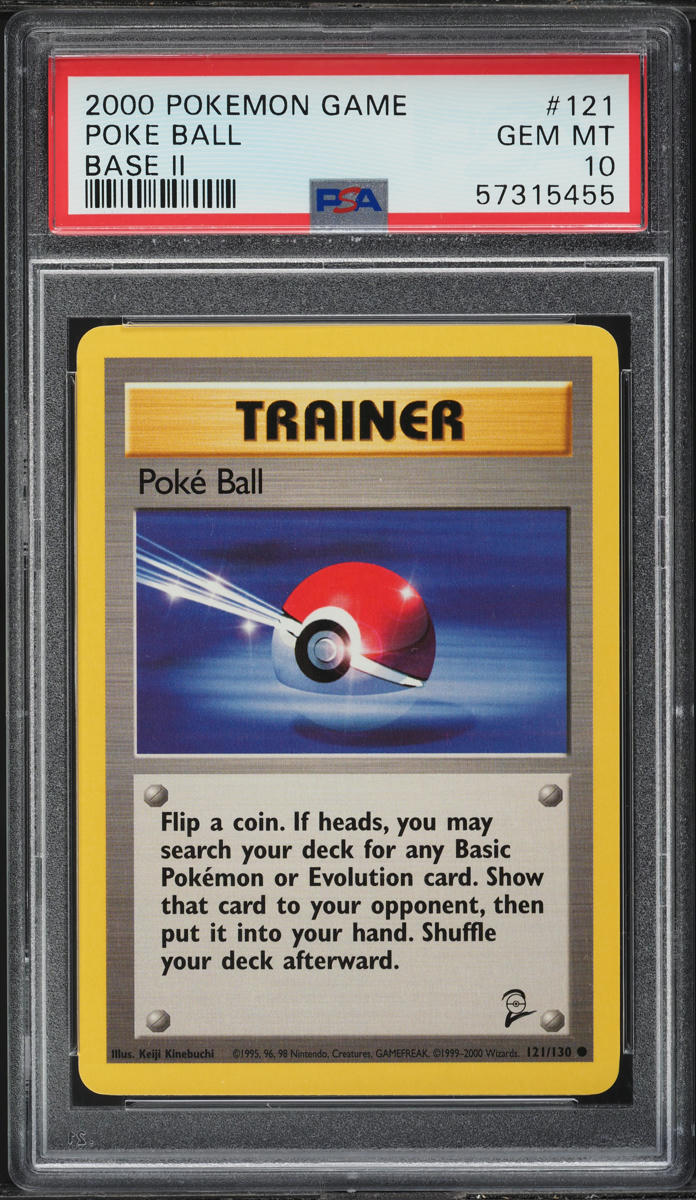 2000 POKEMON BASE SET 2 POKE BALL #121 PSA 10 GEM MINT