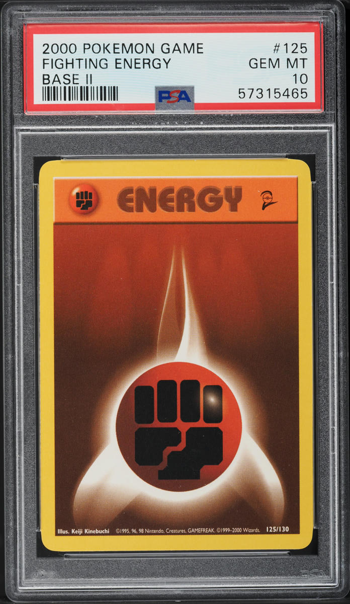 2000 POKEMON BASE SET 2 FIGHTING ENERGY #125 PSA 10 GEM MINT