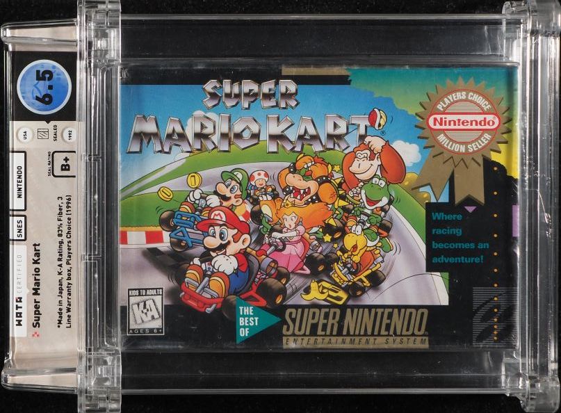 SUPER MARIO KART (SUPER NINTENDO SNES) WATA 6.5 B+ SEALED