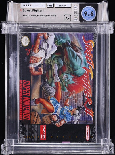 1992 STREET FIGHTER II 2 SUPER NINTENDO ENTERTAINMENT SYSTEM SNES WATA 9.6 A+ SEALED
