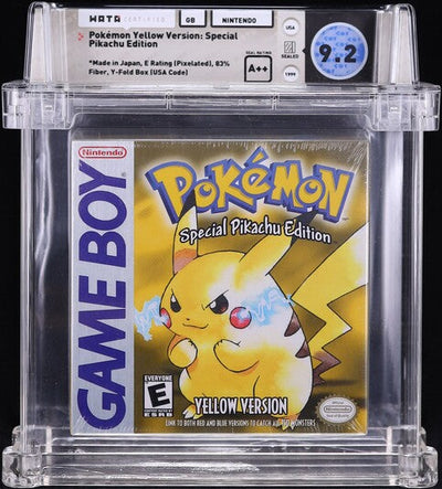 1999 POKEMON YELLOW VERSION BLACK ESRB NINTENDO GAME BOY GB WATA 9.2 A++ SEALED
