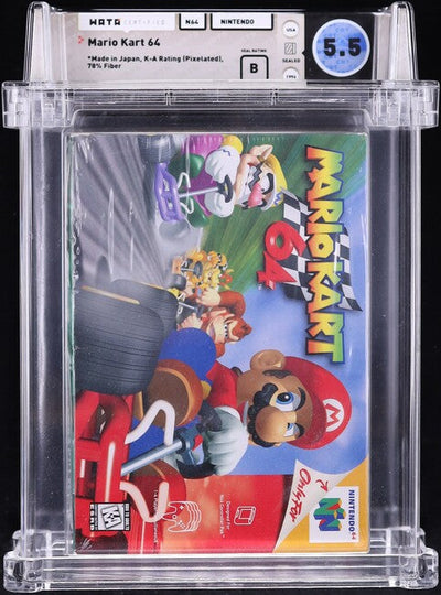 1997 MARIO KART 64 NINTENDO 64 N64 WATA 5.5 B SEALED