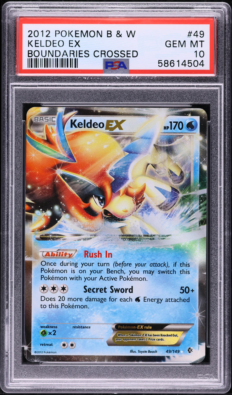 2012 POKEMON BLACK & WHITE BOUNDARIES CROSSED KELDEO EX #49 PSA 10 GEM MINT