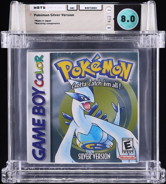 2000 POKEMON SILVER VERSION NINTENDO GAME BOY COLOR GBC WATA 8.0 CIB