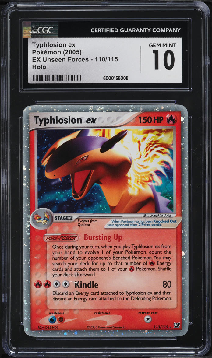 Carte Pokémon TYPHLOSION EX – Set EX Forces Cachées – Italienne – 110/115 – État Excellent