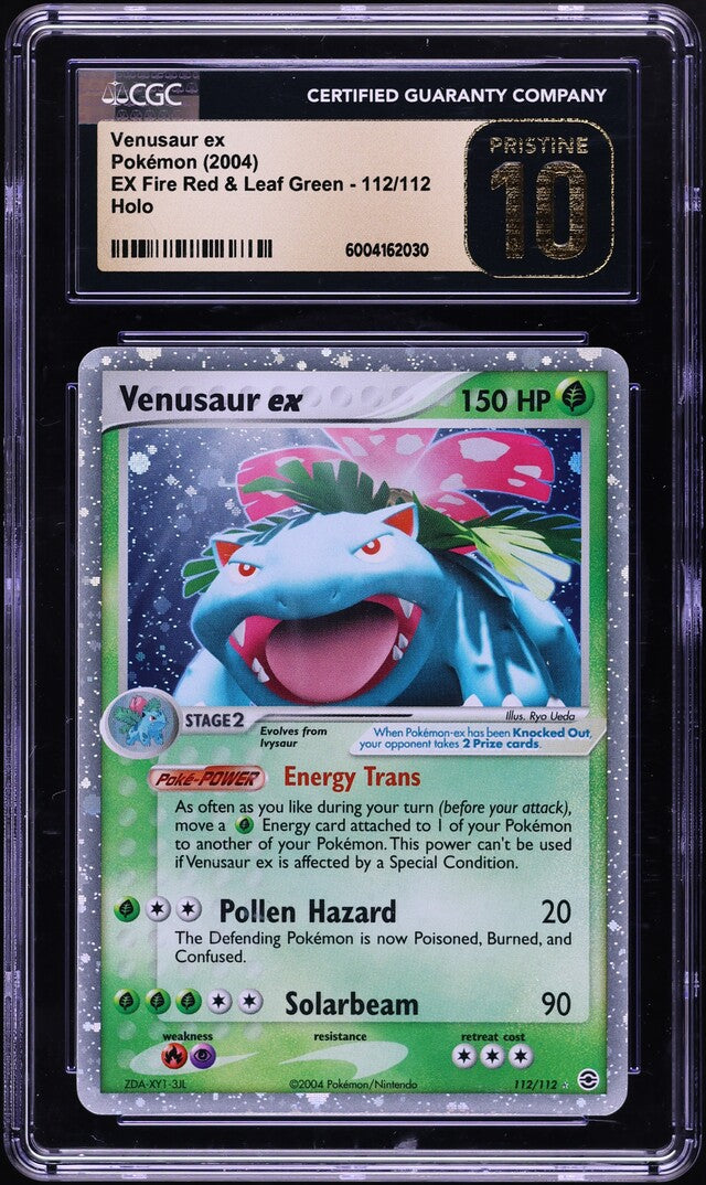 2004 POKEMON EX FIRE RED & LEAF GREEN HOLO VENUSAUR EX #112 CGC 10 PRISTINE