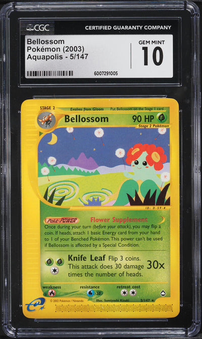 2003 POKEMON AQUAPOLIS BELLOSSOM #5 CGC 10 GEM MINT