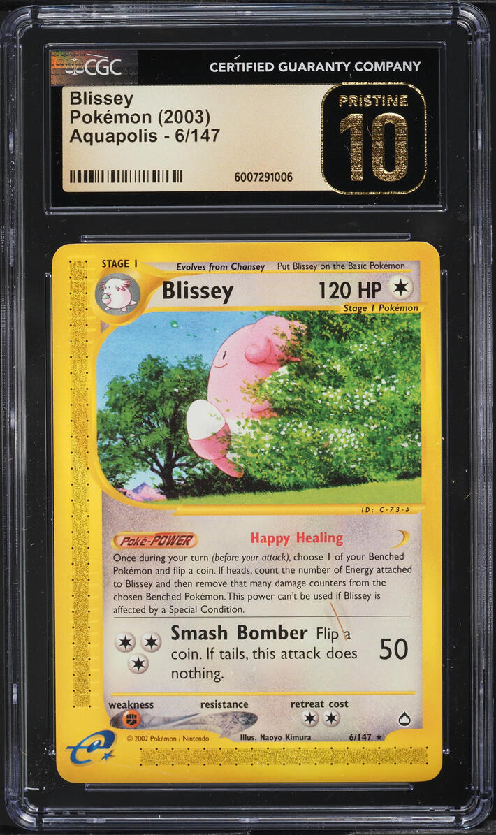 2003 POKEMON AQUAPOLIS BLISSEY #6 CGC 10 PRISTINE