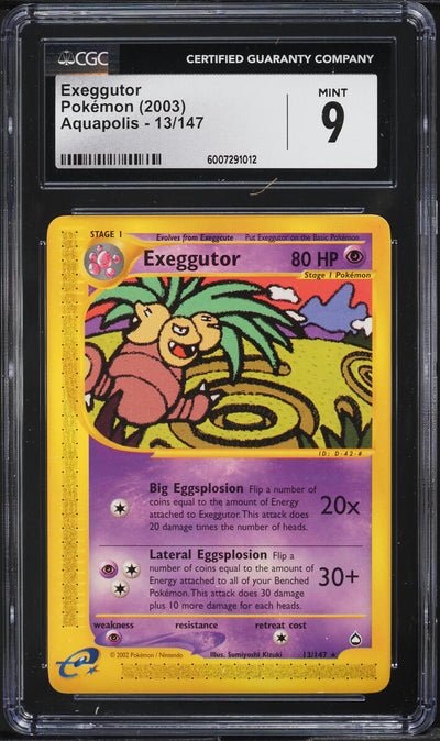 2003 POKEMON AQUAPOLIS EXEGGUTOR #13 CGC 9 MINT