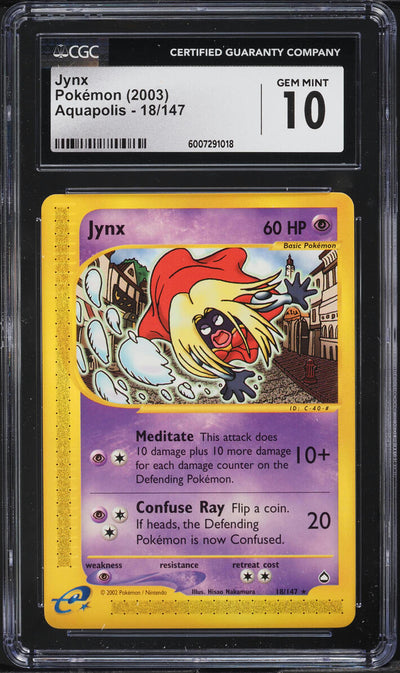 2003 POKEMON AQUAPOLIS JYNX #18 CGC 10 GEM MINT