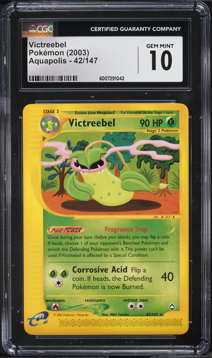 2003 POKEMON AQUAPOLIS VICTREEBEL #42 CGC 10 GEM MINT