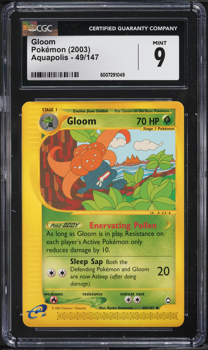 2003 POKEMON AQUAPOLIS GLOOM #49 CGC 9 MINT