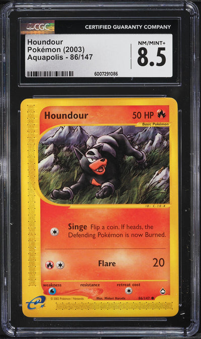 2003 POKEMON AQUAPOLIS HOUNDOUR #86 CGC 8.5 NM-MT+