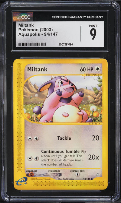 2003 POKEMON AQUAPOLIS MILTANK #94 CGC 9 MINT