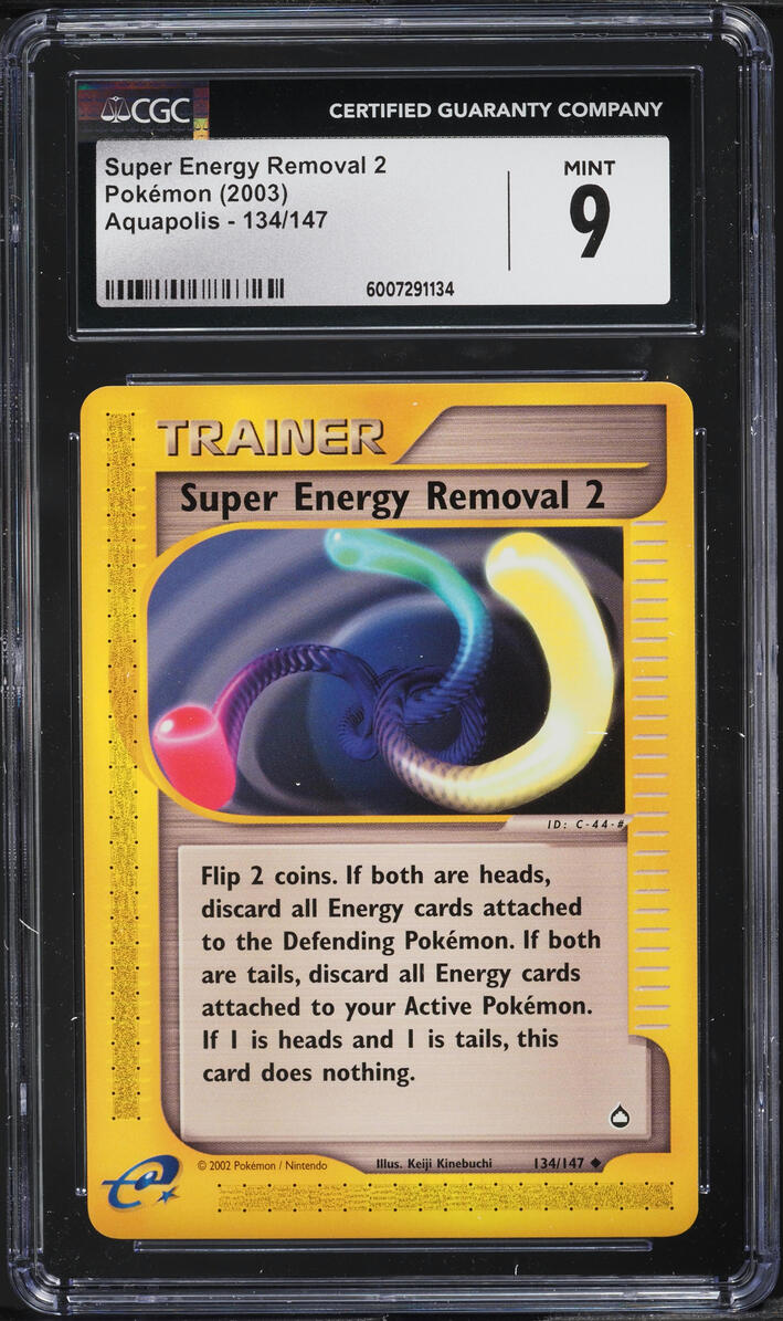 2003 POKEMON AQUAPOLIS SUPER ENERGY REMOVAL 2 #134 CGC 9 MINT