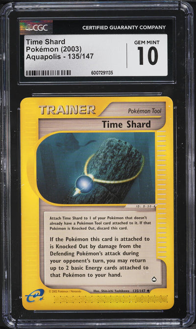 2003 POKEMON AQUAPOLIS TIME SHARD #135 CGC 10 GEM MINT