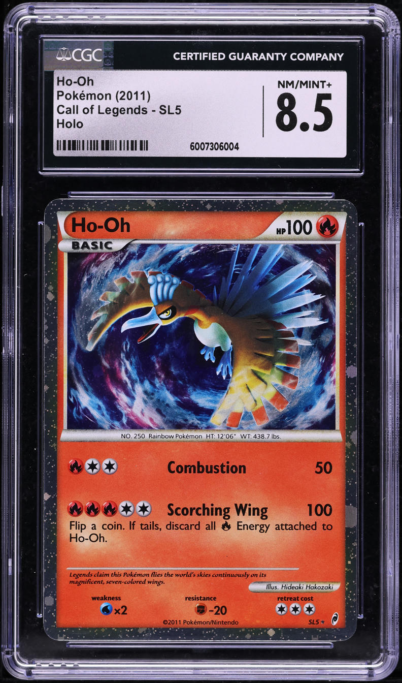2011 POKEMON CALL OF LEGENDS HOLO HO-OH #SL5 CGC 8.5 NM-MT+