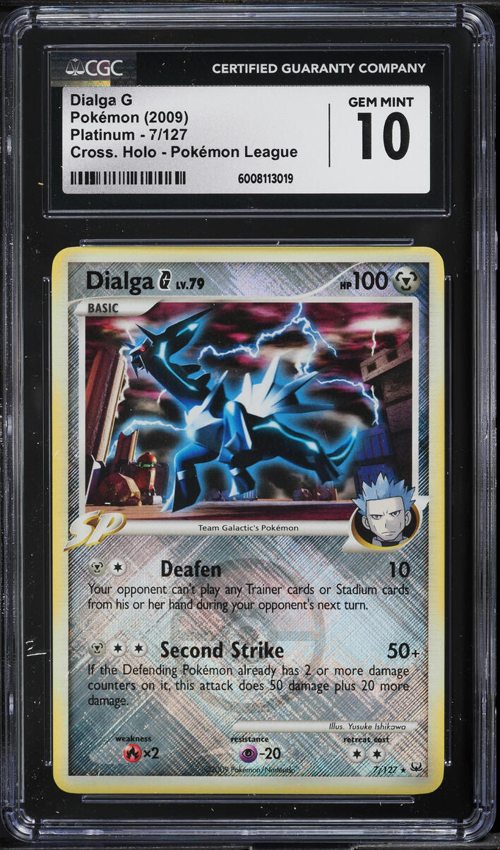 2009 POKEMON PLATINUM HOLO DIALGA G #7 CGC 10 GEM MINT